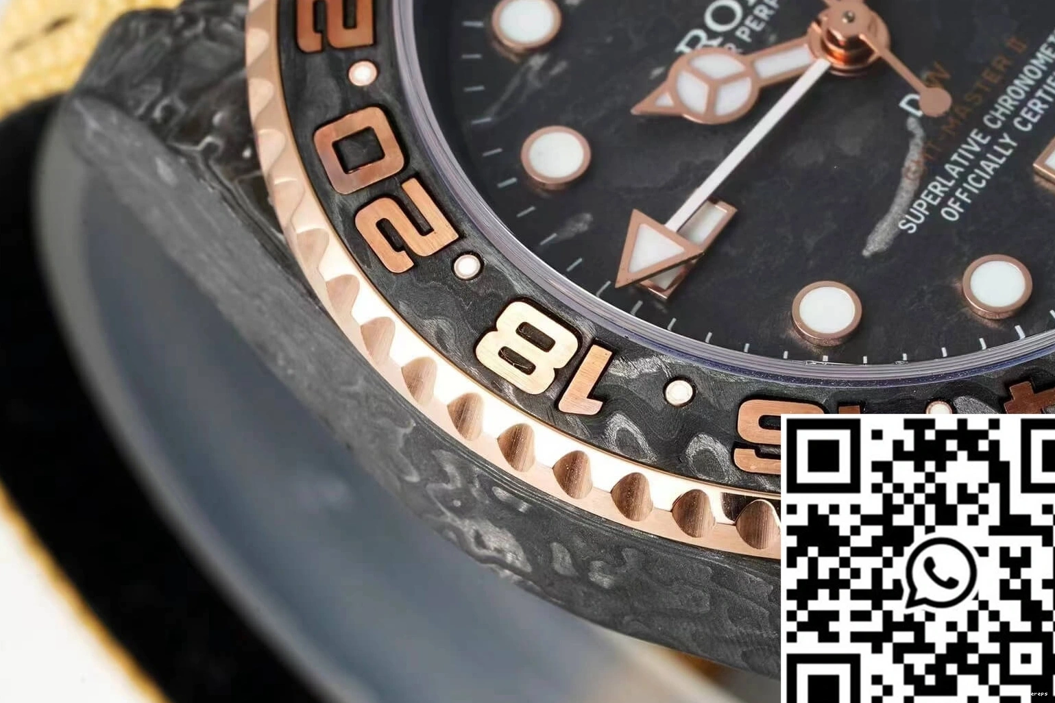 Strap GMT-MASTER Fabric II Fiber Diw Rolex Carbon Yellow 0226